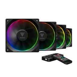 Ventilador suplementario Gamdias Aeolus M3 RGB 120mm 2000RPM pack 4 unidades ARGB PWM