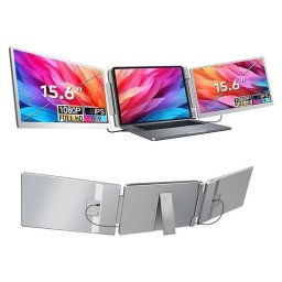 Monitor FOPO S10 15,6" IPS FullHD 60Hz Doble Pantalla Plegable USB-C Mini HDMI brillo ajustable