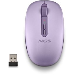 Ratón NGS inalámbrico Dual Bluetooth 5.2 1600 DPI Púrpura silencioso ergonómico