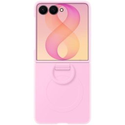 Funda para móvil Samsung Silicona Rosa Magnética con anilla para Galaxy Z Flip8