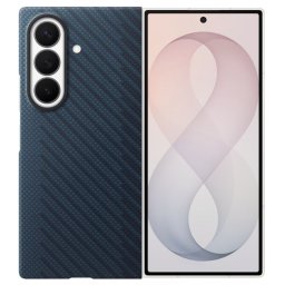 Funda para móvil Samsung Magnética Fibra de Carbono Azul para Galaxy Z Fold8 Ultra