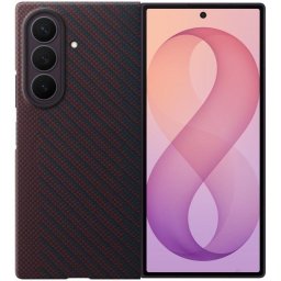 Funda para móvil Samsung Cover fibra de carbono Morada para Z Fold8 Ultra