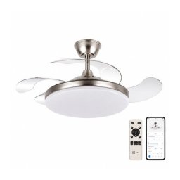 Ventilador de Techo con Luz Bilake Two 50W 108cm Motor DC Aspas Retráctiles Bluetooth Mando