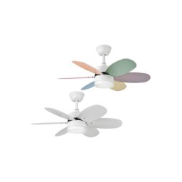 Ventilador de Techo con Luz Bilake Kids Colores Pastel WiFi Aspas Reversibles Ultra Silencioso con Mando