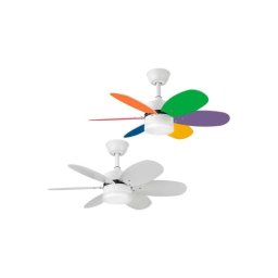 Ventilador de Techo con Luz Bilake Kids WiFi Aspas Reversibles Silencioso Control Inteligente LED