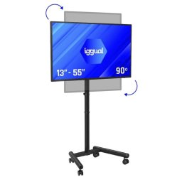 IGGUAL SRTV55 Soporte TV suelo ruedas 13 a 55" VESA 75x75 a 200x200 Max 20Kg