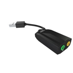 Tarjeta de sonido KeepOut HXADAP 7.1 USB con entrada micrófono, Plug & Play, compatible PC/PS4