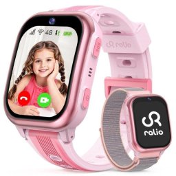 RAYOFI R5 Plus 4G GPS Smartwatch Infantil Rosa 1,72" Curva SOS