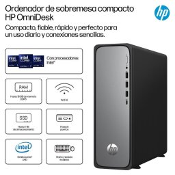 PC Sobremesa HP OmniDesk S03-0020ns Intel Core i3-14100 8GB 512GB SSD Intel UHD FreeDOS WiFi6