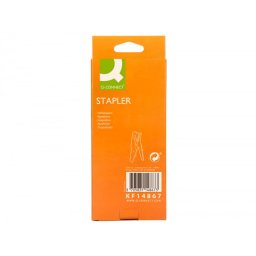 Grapadora q-connect de tenaza metalizada y negra kf14867 capacidad 25 hojas usa grapas 24/6 y 26/6