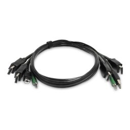 Cable KVM StarTech DisplayPort Doble 1,8m USB 2.0 Audio 3.5mm