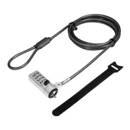 Cable antirrobo LogiLink NBS010 Acero Negro Plata