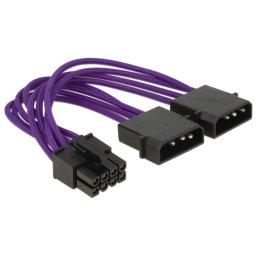 Cable de alimentación interna DeLOCK 83703 EPS a 2x Molex 15 cm