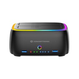 Caja PC Conceptronic DONN36B 2.5"/3.5" ABS Negro con USB-A y Hot Swapping