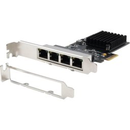 Tarjeta de red Exsys EX-6083 PCI Express x1 1 Gbit/s 4 puertos RJ45 Low Profile