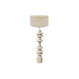 Lampara Alta para Salon Blanca y Pantalla Beige Serie Ulagirl