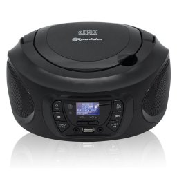 Radio CD Roadstar CDR-375D+/BK 4W RMS USB AUX MP3 Portátil Negro