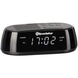 Roadstar CLR-2477 Radio Reloj Despertador Digital FM/USB Negro