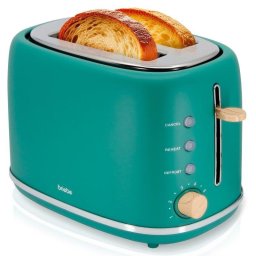 Tostadora Briebe TA1166GRE Nordic 2 rebanadas 870 W verde mate ranura ancha