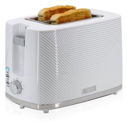 Tostadora Briebe TA1169WHT 2 rebanadas blanca 870W ranura ancha y calientapanecillos