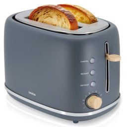 Tostadora Briebe TA1166GRY Nordic 2 rebanadas 870 W gris mate ranura ancha