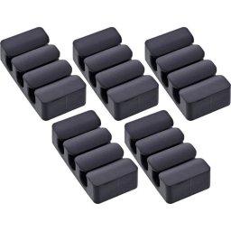 Clip para cable InLine 59971J Universal Negro TPR Autoadhesivo Pack 5 unidades