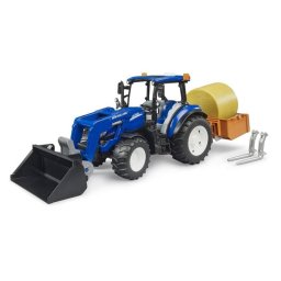 Tractor BRUDER Holland T5.120 1:16 ABS Negro/Azul