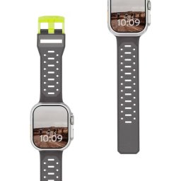 Correa UAG Civilian Strap Apple Watch gris y verde acero y silicona