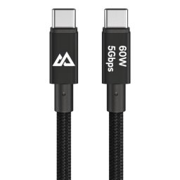 Cable USB-C Black Rock 1,2 m USB 3.2 Gen 1 60W Negro