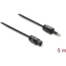 Cable de audio Delock jack 3,5 mm macho a TOSLINK macho 5 m negro