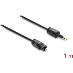 Cable de audio Toslink Delock 1 m negro