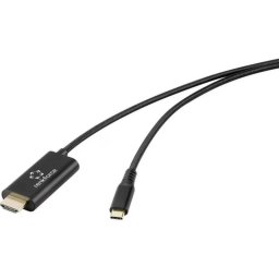Cable USB-C Renkforce 2m 4K 60Hz 100W Power Delivery Negro