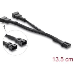 Cable de interfaz Delock 91338 0,14 m negro macho-macho