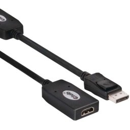 Club 3D Cable Adaptador DisplayPort 1.1 a HDMI 1.3 Macho/Hembra 13cm Negro