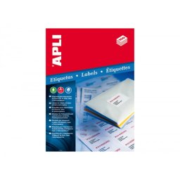 Etiqueta adhesiva apli 1279 tamaño 105x74 mm para fotocopiadora laser ink-jet caja con 100 hojas din a4