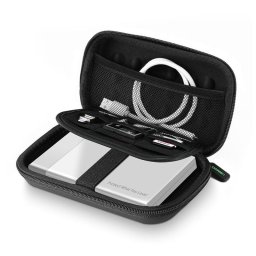 Funda Ugreen LP128 40707 EVA doble capa negra para disco duro 2.5″ y power bank 13000mAh