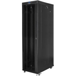 Armario Rack 19" Lanberg FF01-8247-12BL 47U 800x1200mm 1200kg con LCD, 8 Ventiladores y Cableado Profesional