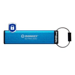 Memoria USB Kingston IronKey Keypad 200C 128GB USB-C cifrada PIN IP68