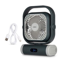 Ventilador MEDION E10 TF portátil batería 5 velocidades LED mando