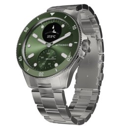 Withings ScanWatch Nova GPS Bluetooth Verde Oscuro 42mm Acero inoxidable