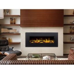 Unique Chimenea eléctrica LALITA - Largo 110 x Ancho 14 x Alto 49 cm - Negra