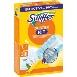 SWIFFER 711180 - KIT Dustmagnet DUSTER SWIFFER, mango + 3 paños con fragan