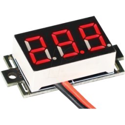 JOY-IT COM-VM01 - Mini voltímetro digital, led, 3 dígitos, 3 - 29,9 V DC