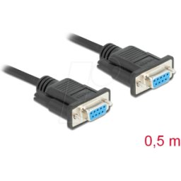 DELOCK 87788 - Cable de módem nulo, 9 polos, bus/bus, CTS/RTS auto contr