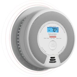 X-SENSE X-S SC07-W - Detector de humo y monóxido de carbono, radio RF, conectable en
