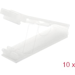 DELOCK 60180 - Portacables con clip de cierre, cinta plana, autoadhesivo
