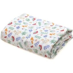 Muselina con estampado de florecitas Kiokids 120x120cm