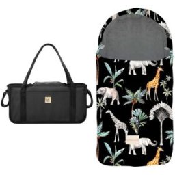 Silbetika Pack Saco capazo África y Bolso organizador negro Color Beige