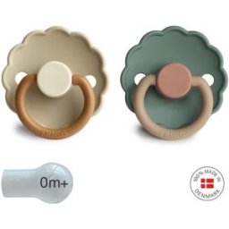 Frigg Pack 2 chupetes Silicona ColorBlock Desert Talla 0 - 6 meses