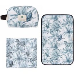 Bimbicasual Pack Neceser, muselina y cambiador Zebra Bimbidreams Color Menta